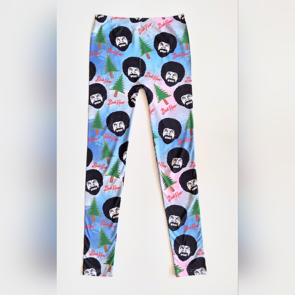 Bob Ross Happy Trees Stretch Leggings Pants Size S/M
